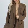 Public Desire Oversized Longline Double Breasted Pocket Detail Blazer | Women Outerwear & Jackets