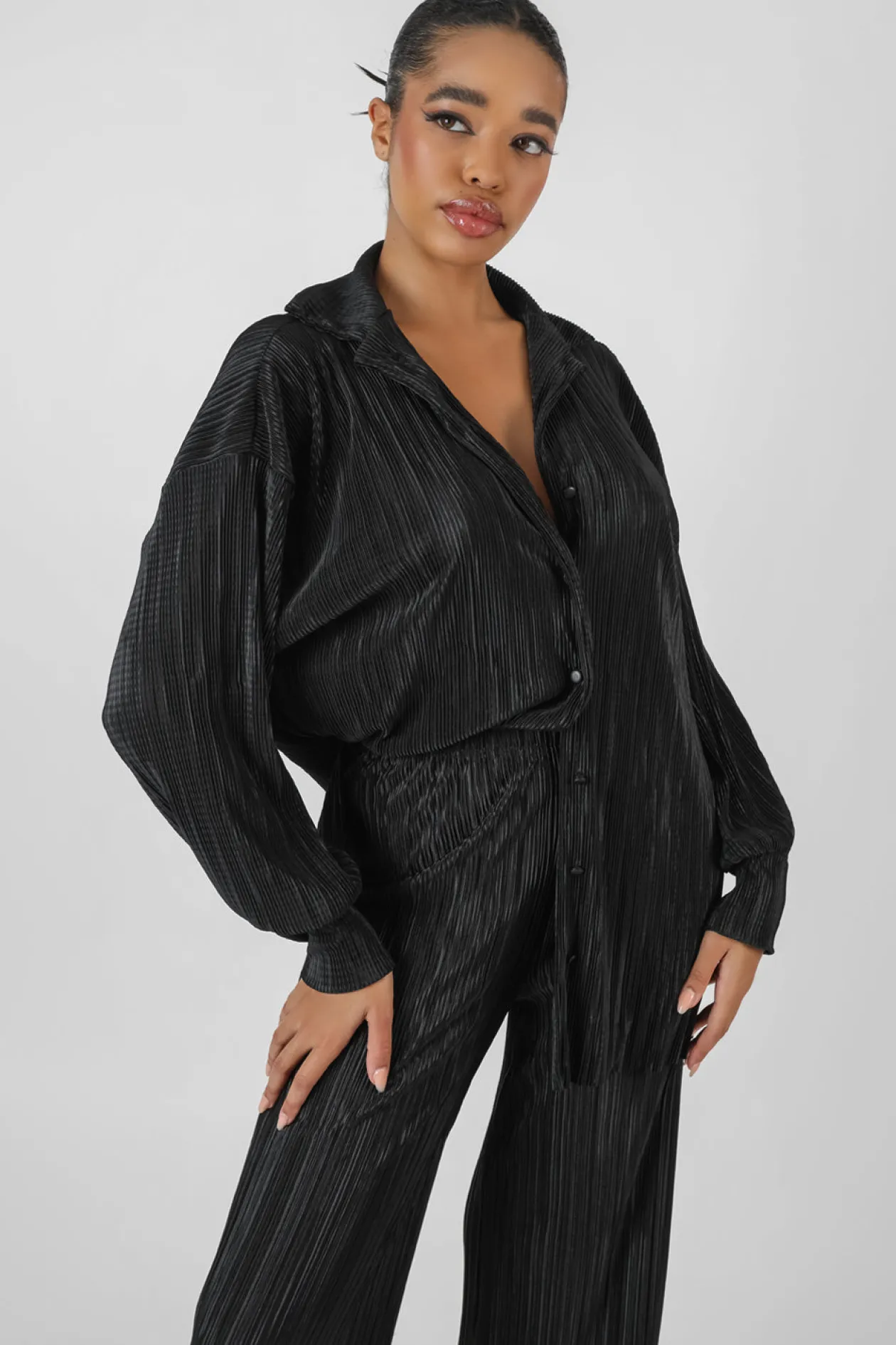 Public Desire Oversized Plisse Shirt | Women Tops