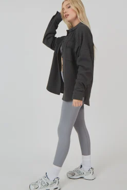 Public Desire Oversized Pocket Front Shacket Acid Wash | Women Tops