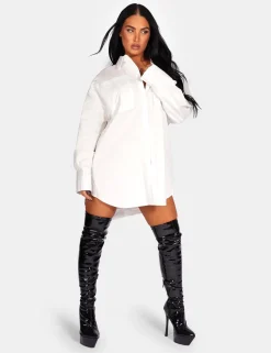 Public Desire Oversized Poplin Shirt Dress | Women Tops