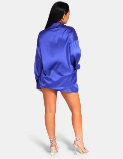 Public Desire Oversized Satin Shirt | Women Tops