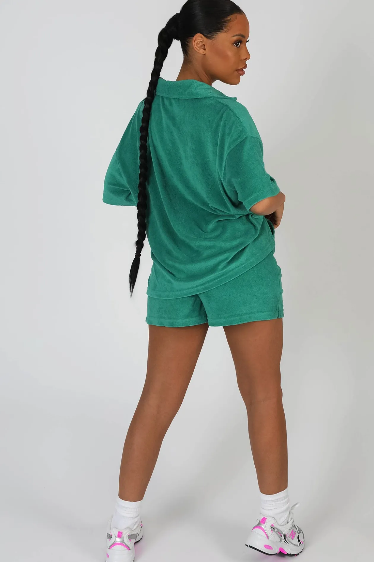 Public Desire Oversized Short Sleeve Towelling Shirt | Women Tops