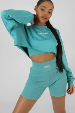 Public Desire Oversized Super Cropped Kaiia Sport Sweatshirt | Women Sweatshirt & Hoodies