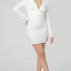 Public Desire Plunge Front Drape Dress Ivory | Women Dresses