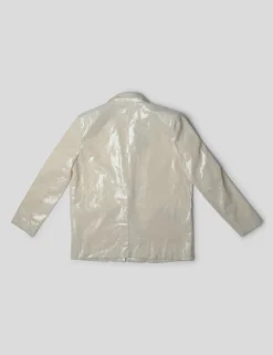 Public Desire Premium Sequin Oversized Blazer Ecru | Women Outerwear & Jackets