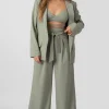 Public Desire Premium Tie Waist Wide Leg Trousers | Women Tailoring