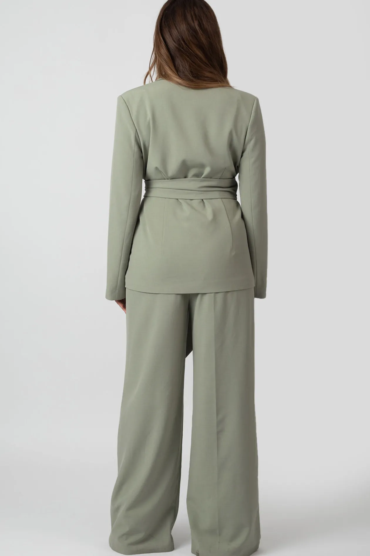 Public Desire Premium Tie Waist Wide Leg Trousers | Women Tailoring