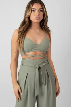 Public Desire Premium Tie Wrap Detail Bralet | Women Tailoring