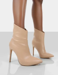 Public Desire Quinn Patent Heeled Stiletto Ankle Boots | Women Heeled Boots
