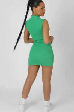 Public Desire Rib Cut Out Bodycon Mini Dress | Women Dresses