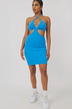 Public Desire Rib Ruched Bust Cut Out Mini Dress | Women Dresses