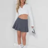 Public Desire Ribbed Long Sleeve Polo Top | Women Tops