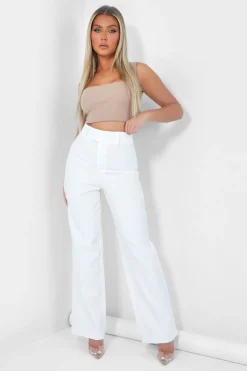 Public Desire Ribbed Square Neck Crop Top | Women Tops