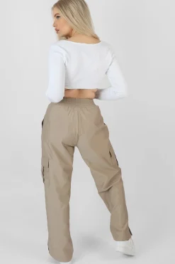 Public Desire Ribbed Underbust Square Neck Crop Top | Women Tops