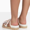 Public Desire Rinc Pu Faux Fur Slide Sandals | Women Sliders