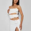 Public Desire Rose Detail Cut Away Bandeau Top | Women Tops