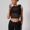Public Desire Rose Detail Sleeveless Mesh Top | Women Tops