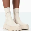 Public Desire Rusty Pu Chunky Sole Platform Sock Ankle Boots | Women Chunky Boots