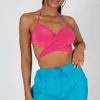 Public Desire 90's Butterfly Slinky Wrap Top | Women Tops