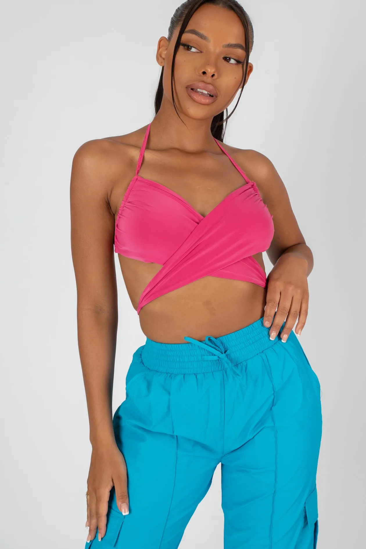 Public Desire 90's Butterfly Slinky Wrap Top | Women Tops