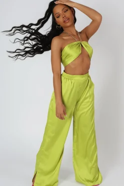 Public Desire Satin Chain Halterneck Top | Women Tops
