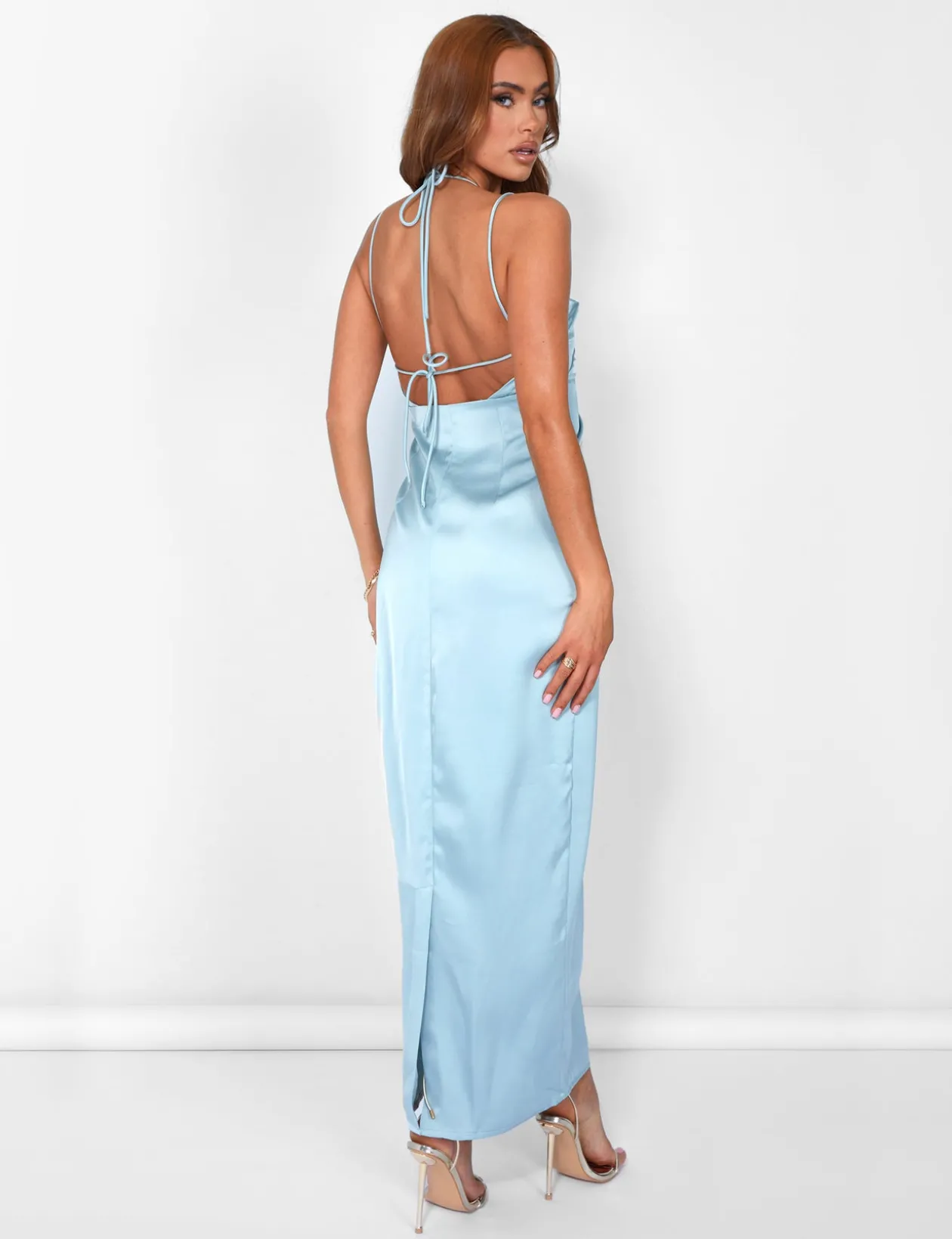 Public Desire Satin Cut Out Strappy Maxi Dress | Women Dresses