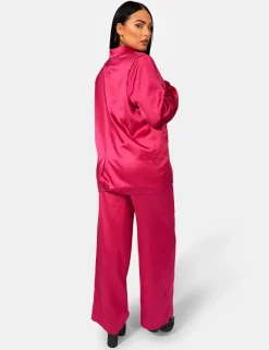 Public Desire Satin Dad Blazer | Women Outerwear & Jackets