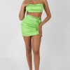 Public Desire Satin Ruched Side Bralet | Women Tops