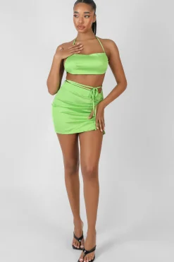 Public Desire Satin Ruched Side Bralet | Women Tops