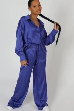 Public Desire Satin Wide Leg Trousers | Women Trousers