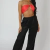 Public Desire Satin Zebra Print Wide Leg Trousers | Women Trousers