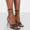 Public Desire Seabreeze Rope Woven Lace Up Square Toe Heels | Women Square Toe Heels