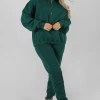 Public Desire Seam Front 90S Joggers Forest Green | Women Jogger & Leggings