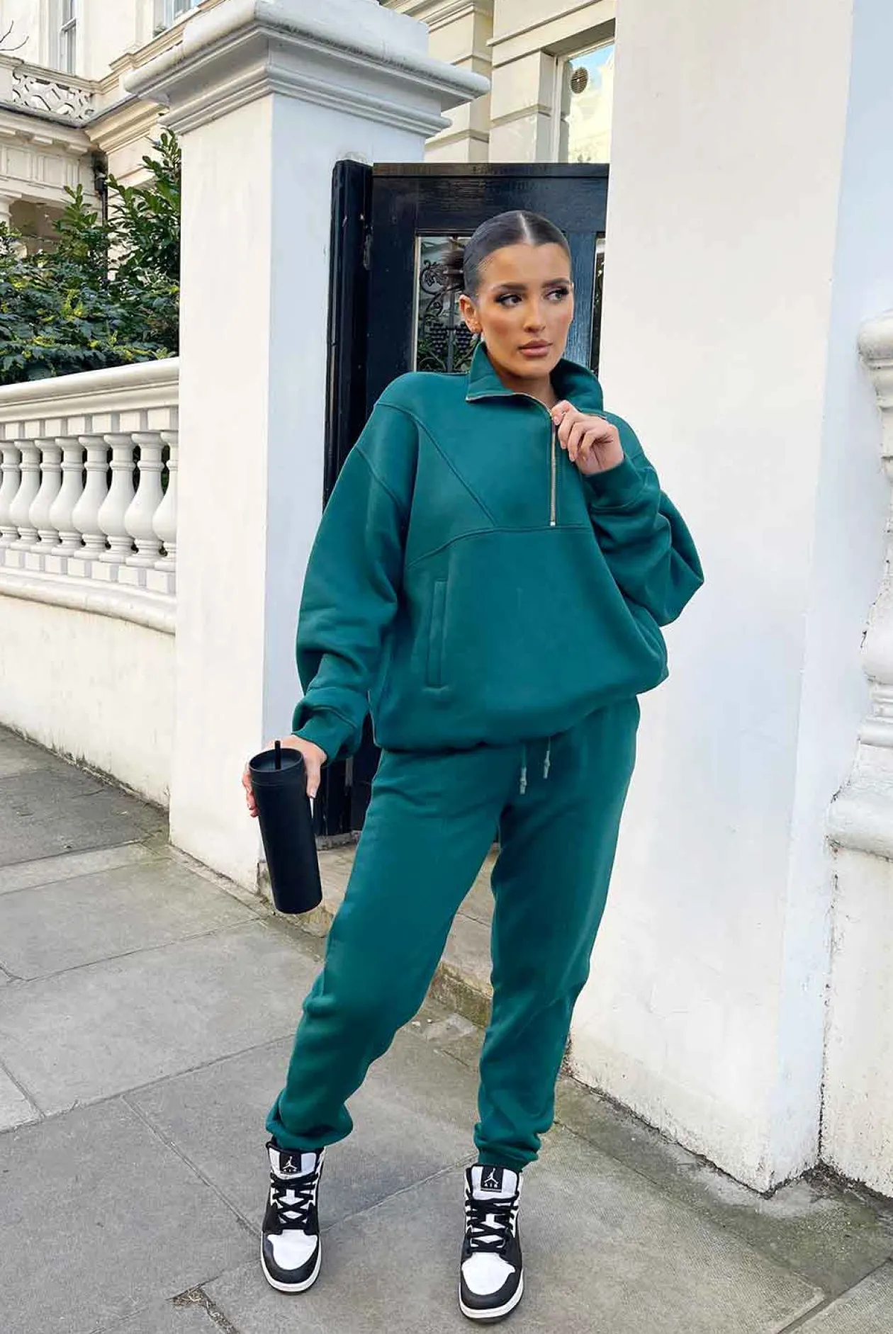 Public Desire Seam Front 90S Joggers Forest Green | Women Jogger & Leggings
