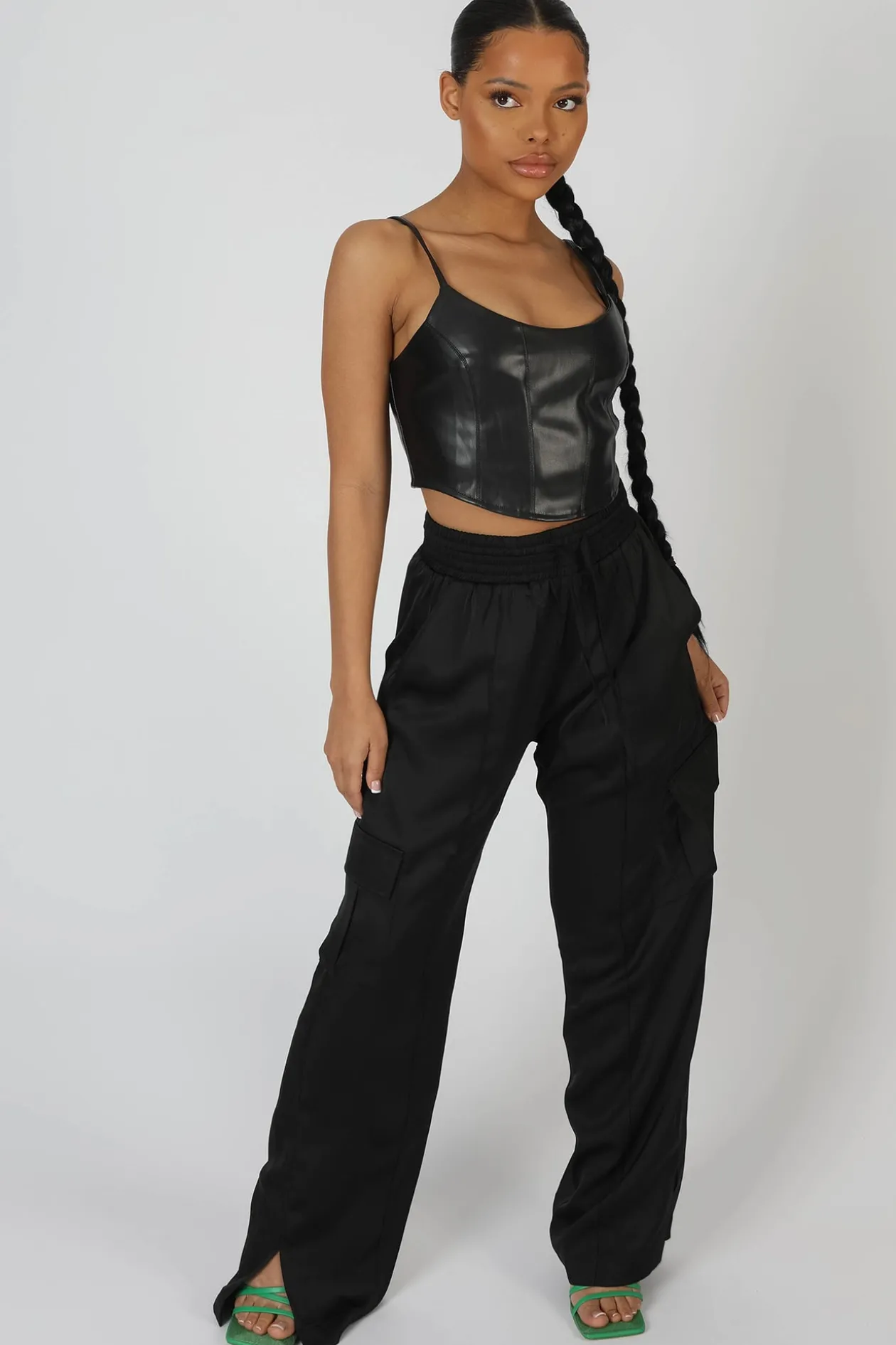 Public Desire Seam Pu Corset Top | Women Tops