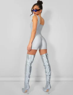Public Desire Second Skin Square Neck Unitard | Women Jumpsuits & Playsuits