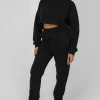 Public Desire Self Love Club Cropped Sweatshirt Black | Women Sweatshirt & Hoodies