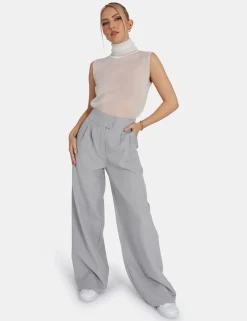 Public Desire Sheer Knit Roll Neck Top In | Women Knitwear