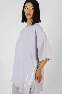 Public Desire Side Slogan Oversized T-Shirt | Women Tops