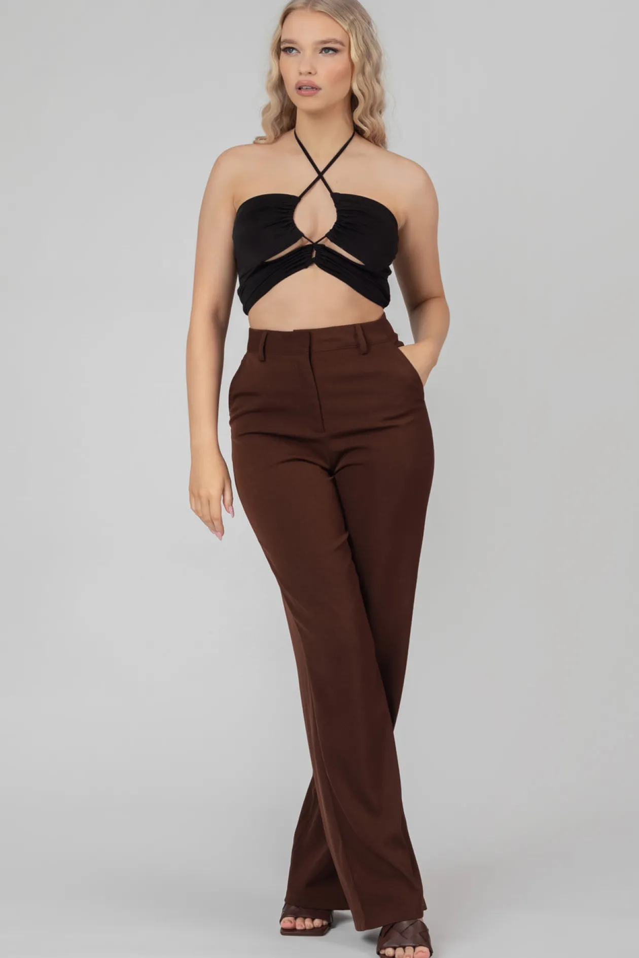 Public Desire Slinky Loop Ruching Crop Top | Women Tops