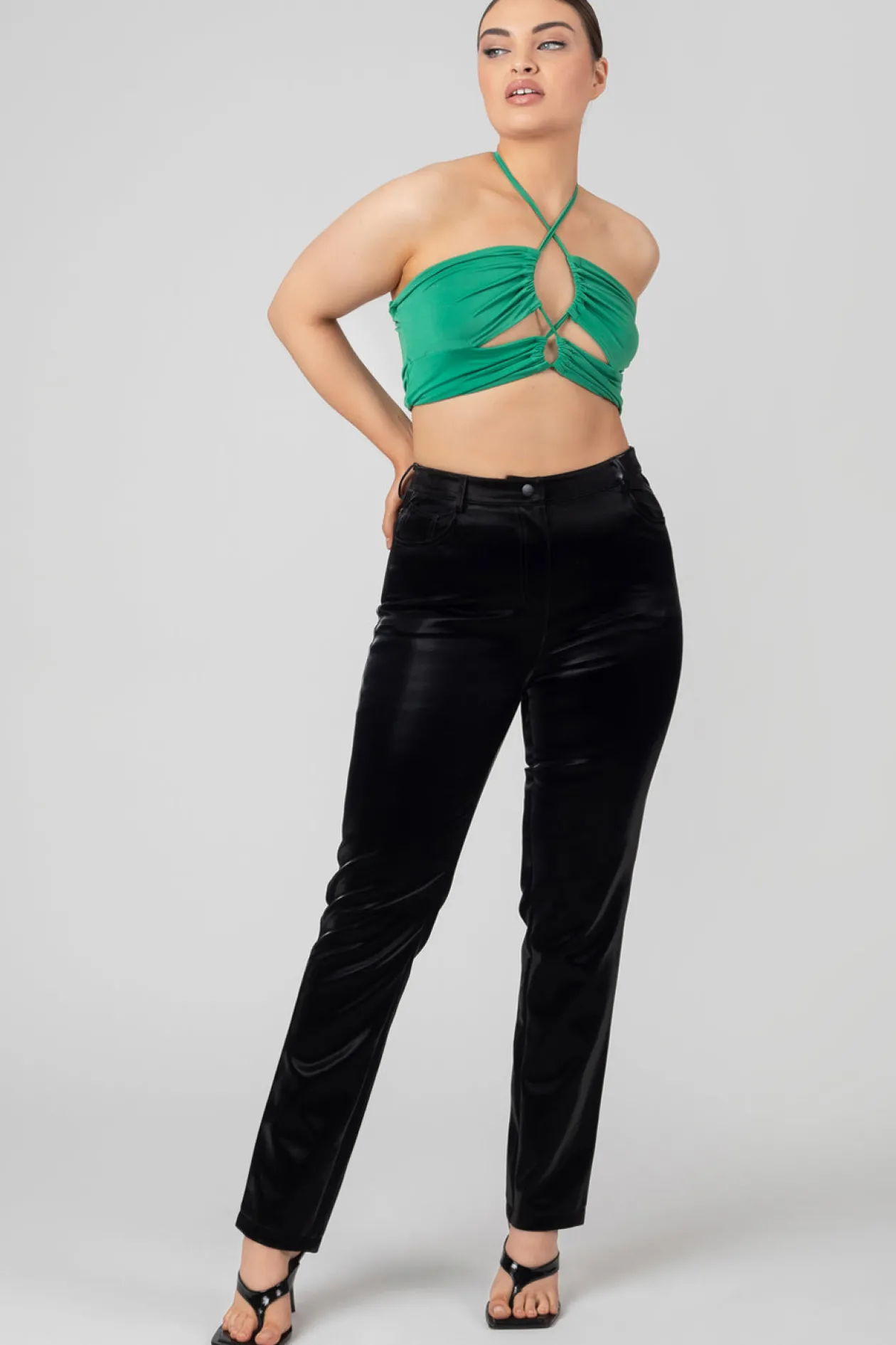 Public Desire Slinky Loop Ruching Crop Top | Women Tops