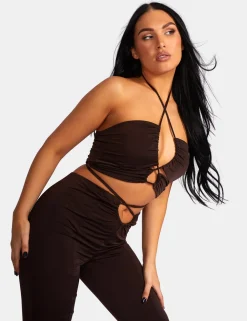 Public Desire Slinky Loop Ruching Crop Top | Women Tops