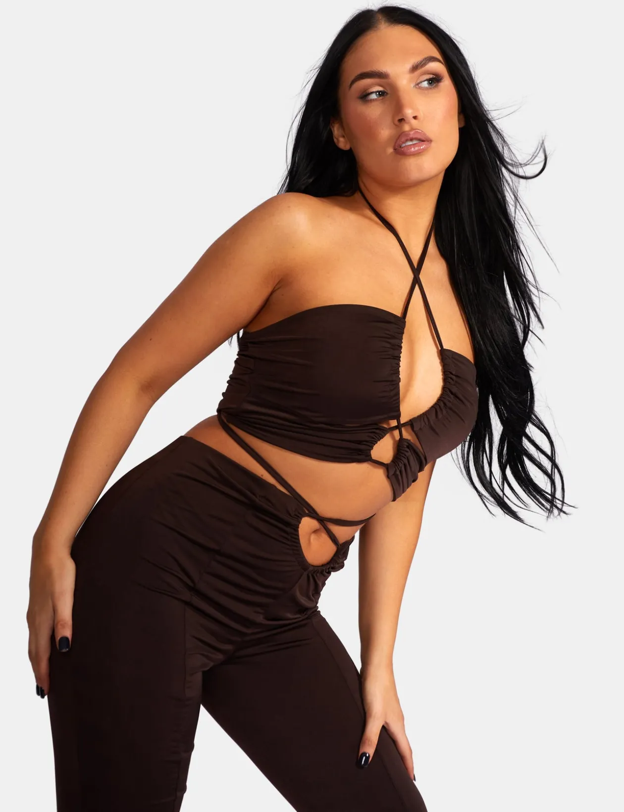 Public Desire Slinky Loop Ruching Crop Top | Women Tops