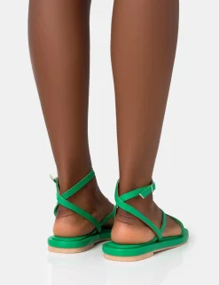 Public Desire Soul Pu Strappy Padded Flat Sandals | Women Strappy Sandals