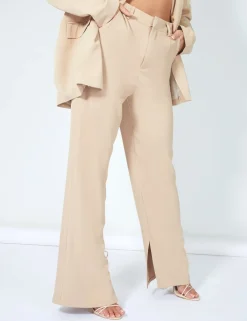Public Desire Split Detail High Waisted Dad Trouser | Women Tailoring