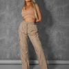 Public Desire Split Hem Cargo Trousers | Women Trousers