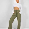 Public Desire Split Hem Cargo Trousers | Women Trousers