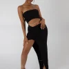 Public Desire Split Side Bandeau Slinky Maxi Dress | Women Dresses