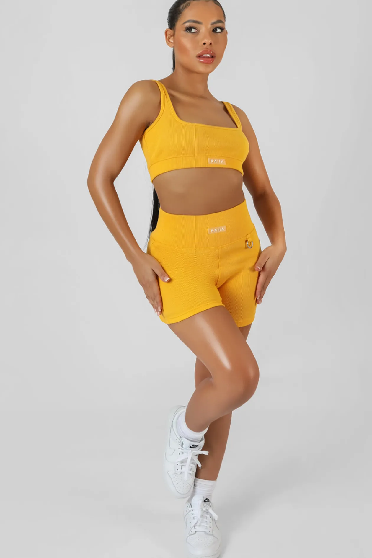 Public Desire Square Neck Kaiia Sport Bralet | Women Tops