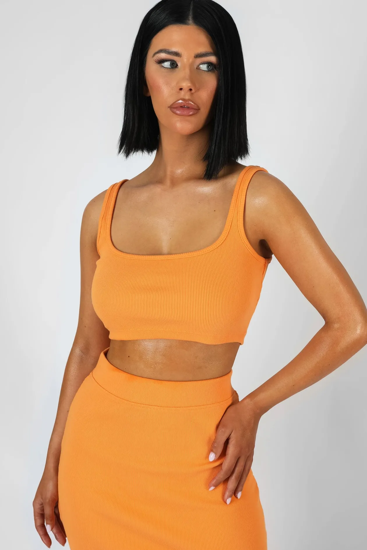 Public Desire Square Neck Ribbed Crop Top | Women Tops